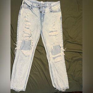 KanCan Light Blue Ripped Boyfriend Jeans